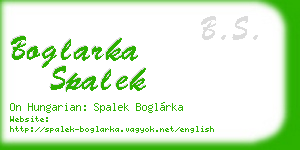 boglarka spalek business card